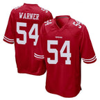 SF.49ers #54 Fred Warner Player Red Home Game Gdoa Stitched Jerseys