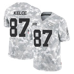 KC.Chiefs #87 Travis Kelce Player Arctic Camo Salute To Service Limited Game Gdoa Stitched Jerseys