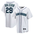 S.Mariners #29 Cal Raleigh Player White Home Game Fdoa Stitched Jerseys