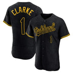 Athletics #1 Denzel Clarke Player Black Snake Skin City Limited Elite Home Game Gdoa Stitched Jerseys