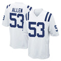 IN.Colts #53 CJ Allen Player White Home Game Gdoa Stitched Jerseys