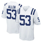 IN.Colts #53 CJ Allen Player White Home Game Gdoa Stitched Jerseys