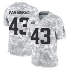 M.Vikings #43 Andrew Van Ginkel Player Arctic Camo Salute To Service Limited Game Gdoa Stitched Jerseys