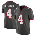 TB.Buccaneers #4 Chase McLaughlin Player Pewter Limited Alternate Vapor Home Game Gdoa Stitched Jerseys