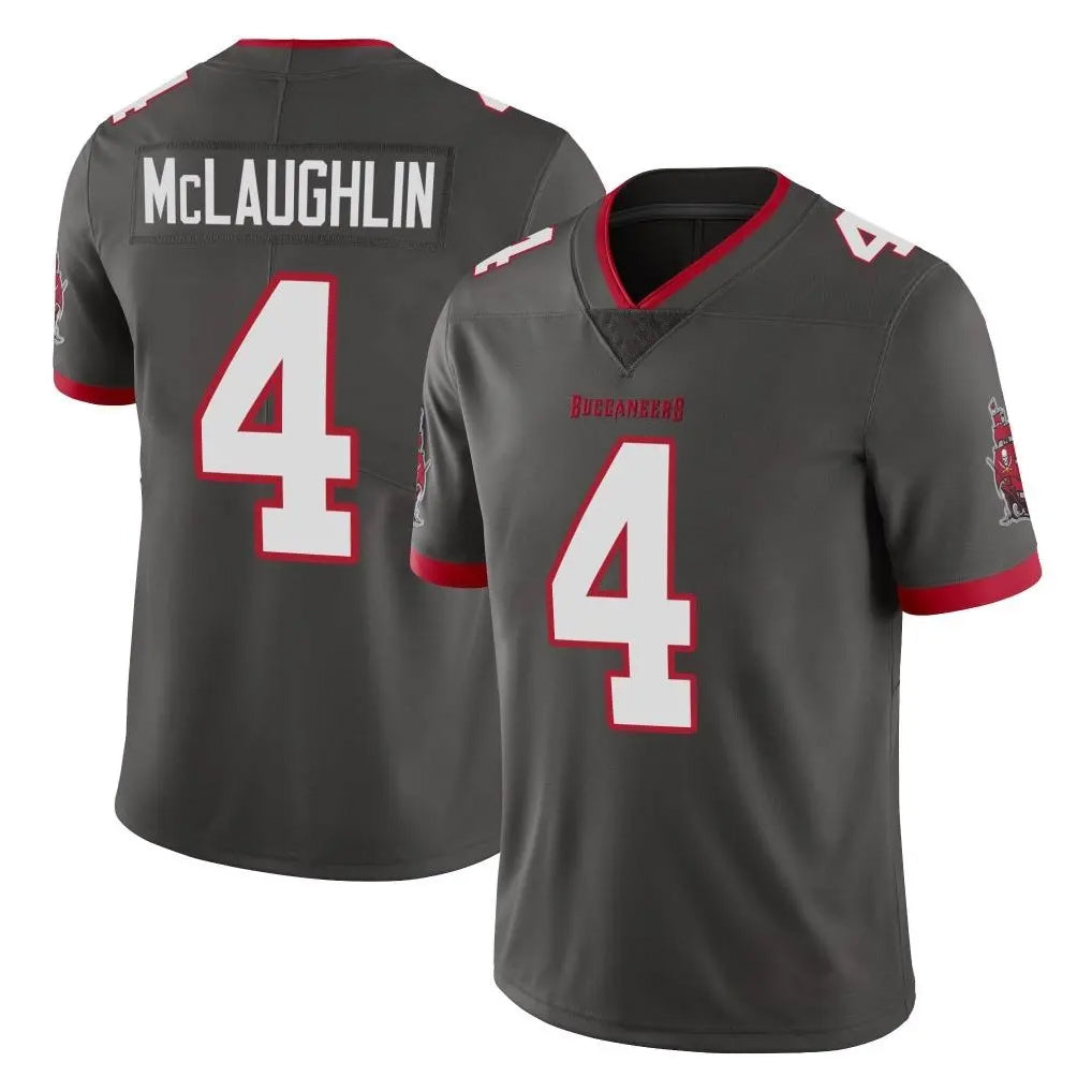 TB.Buccaneers #4 Chase McLaughlin Player Pewter Limited Alternate Vapor Home Game Gdoa Stitched Jerseys