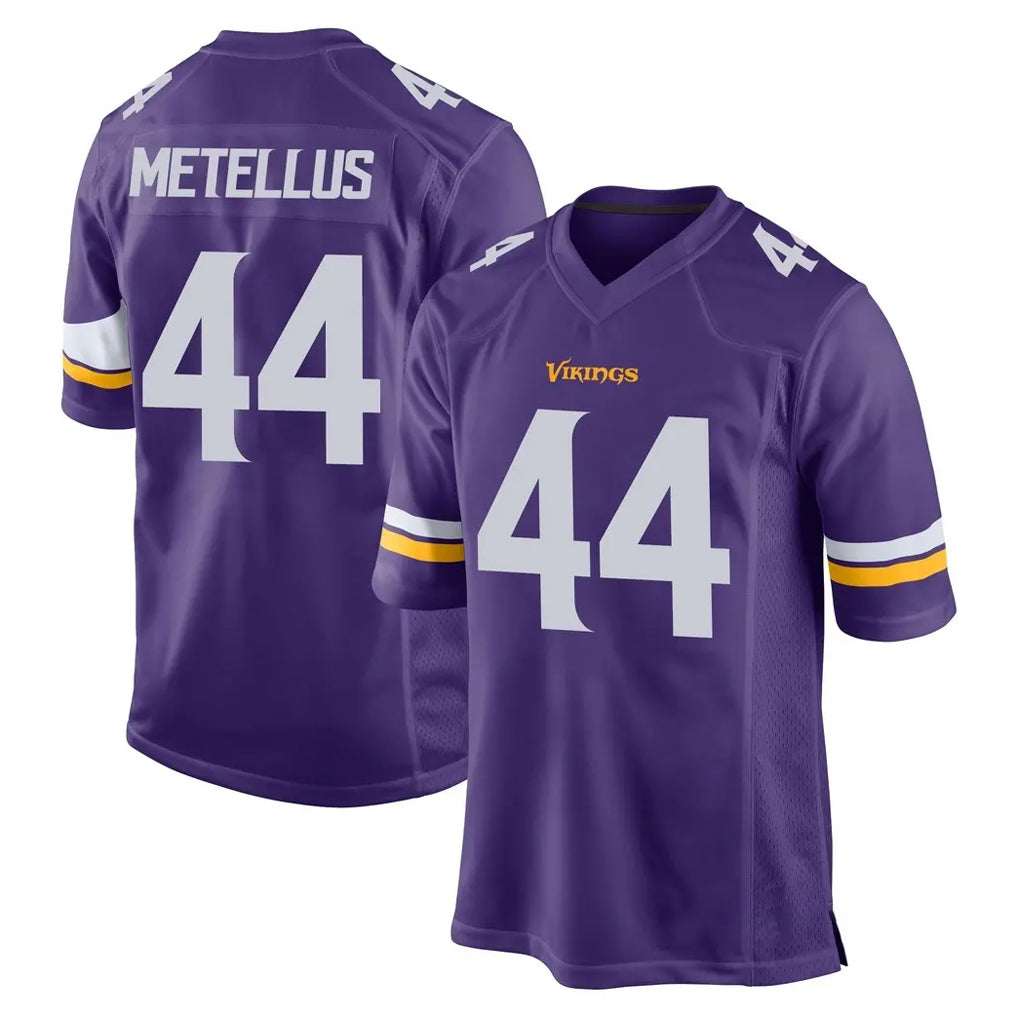 M.Vikings #44 Josh Metellus Player Purple Home Game Gdoa Stitched Jerseys