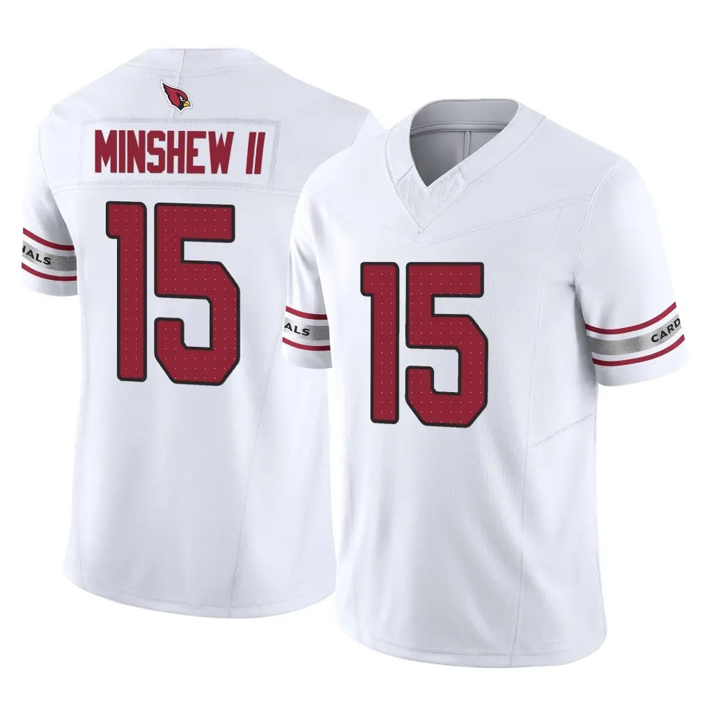 A.Cardinals #15 Gardner Minshew II Player White Vapor F.U.S.E. Limited Home Game Gdoa Stitched Jerseys