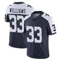 D.Cowboys #33 Javonte Williams Player Navy-White Limited Alternate Vapor Untouchable Home Game Gdoa Stitched Jerseys