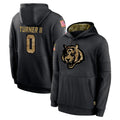 C.Bengals #0 DJ Turner II Player Black Salute to Service Pullover Hoodies Limited Gdoa Stitched Jerseys