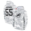M.Dolphins #55 Aaron Brewer Player Arctic Camo Salute to Service Hoodies Limited Game Gdoa Stitched Jerseys