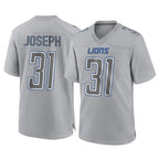 D.Lions #31 Kerby Joseph Player Gray Atmosphere Fashion Home Game Gdoa Stitched Jerseys