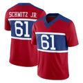 NY.Giants #61 John Michael Schmitz Jr. Player Red Century Vapor F.U.S.E. Home Game Gdoa Stitched Jerseys