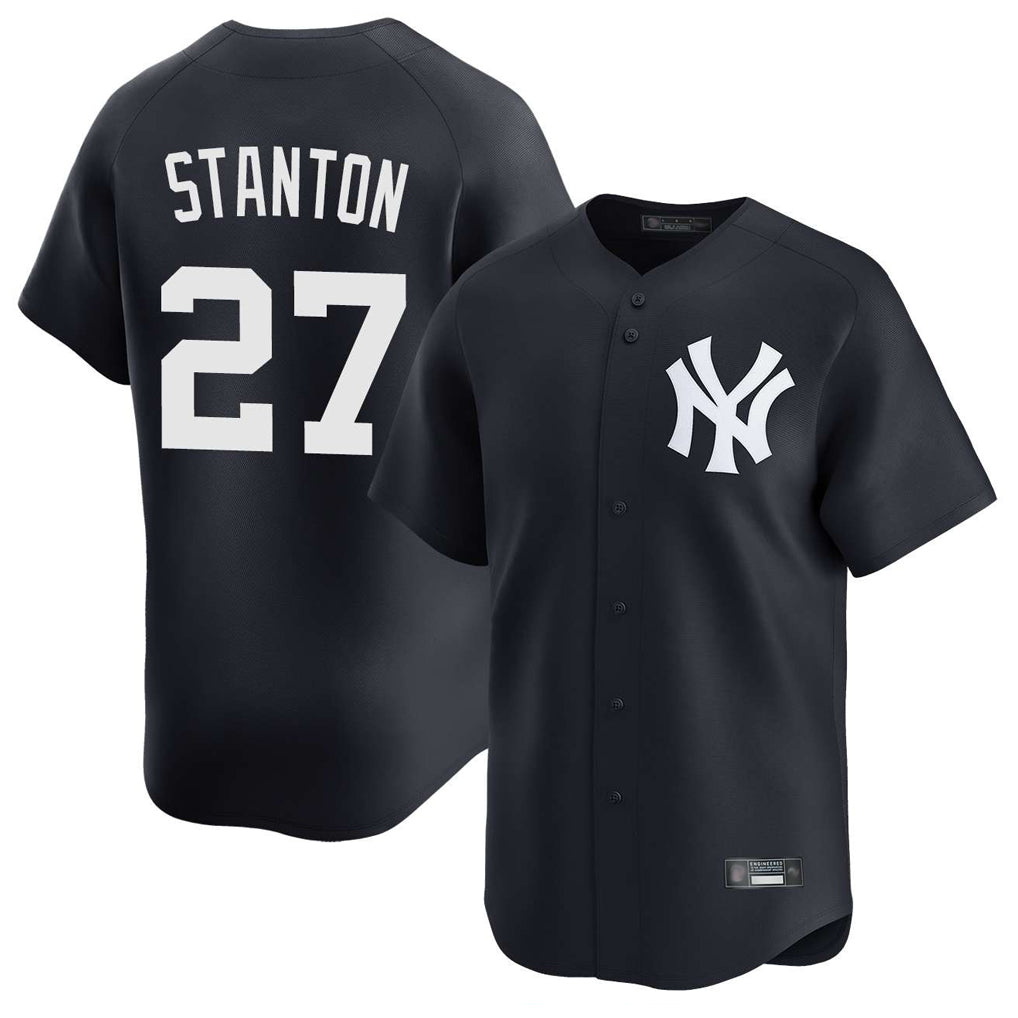 NY.Yankees #27 Giancarlo Stanton Player Navy Limited Home Fdoa Stitched Jerseys