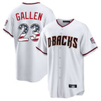 A.Diamondbacks #23 Zac Gallen Player White USA 250 Fourth of July Home Game Gdoa250Ys Stitched Jerseys