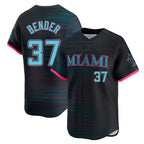 M.Marlins #37 Anthony Bender Player Black City Connect Home Limited Fdoa Stitched Jerseys