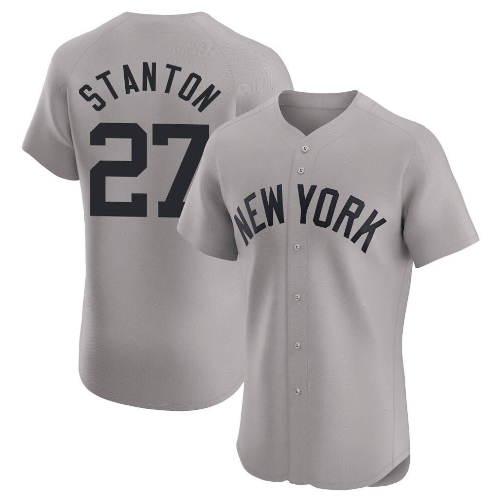 NY.Yankees #27 Giancarlo Stanton Player Gray Limited Elite Home Fdoa Stitched Jerseys