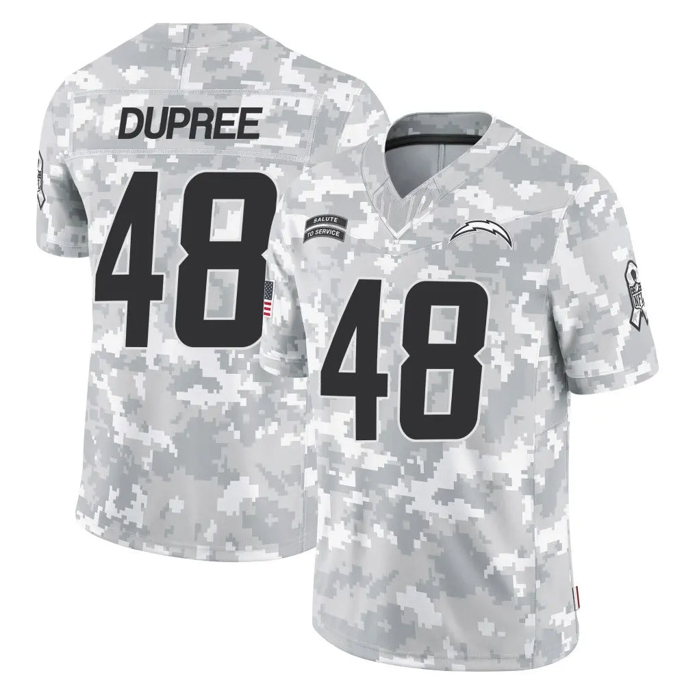 LA.Chargers #48 Bud Dupree Player Arctic Camo Salute To Service Limited Game Gdoa Stitched Jerseys