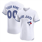 Custom T.Blue Jays White Limited Elite Home Game Any Name & Number Gdoa Stitched Jerseys