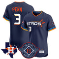 H.Astros #3 Jeremy Pena Player Navy City Connect Texas Patch Vapor Premier Limited Elite Home Gdoa Stitched Jerseys