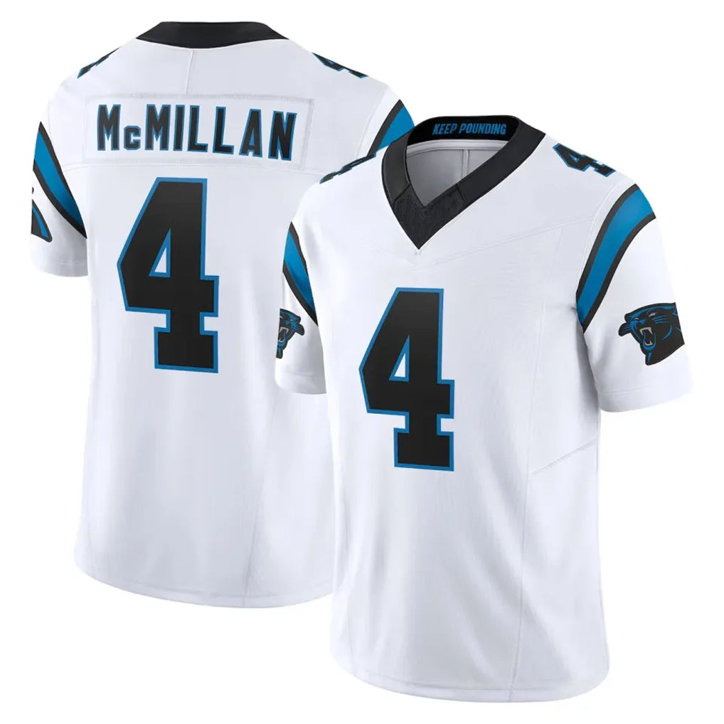 C.Panthers #4 Tetairoa McMillan Player White Vapor F.U.S.E. Limited Home Game Gdoa Stitched Jerseys