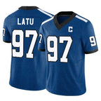 IN.Colts #97 Laiatu Latu Player Royal Limited Indiana Nights Alternate Vapor F.U.S.E. Home Game Gdoa Stitched Jerseys