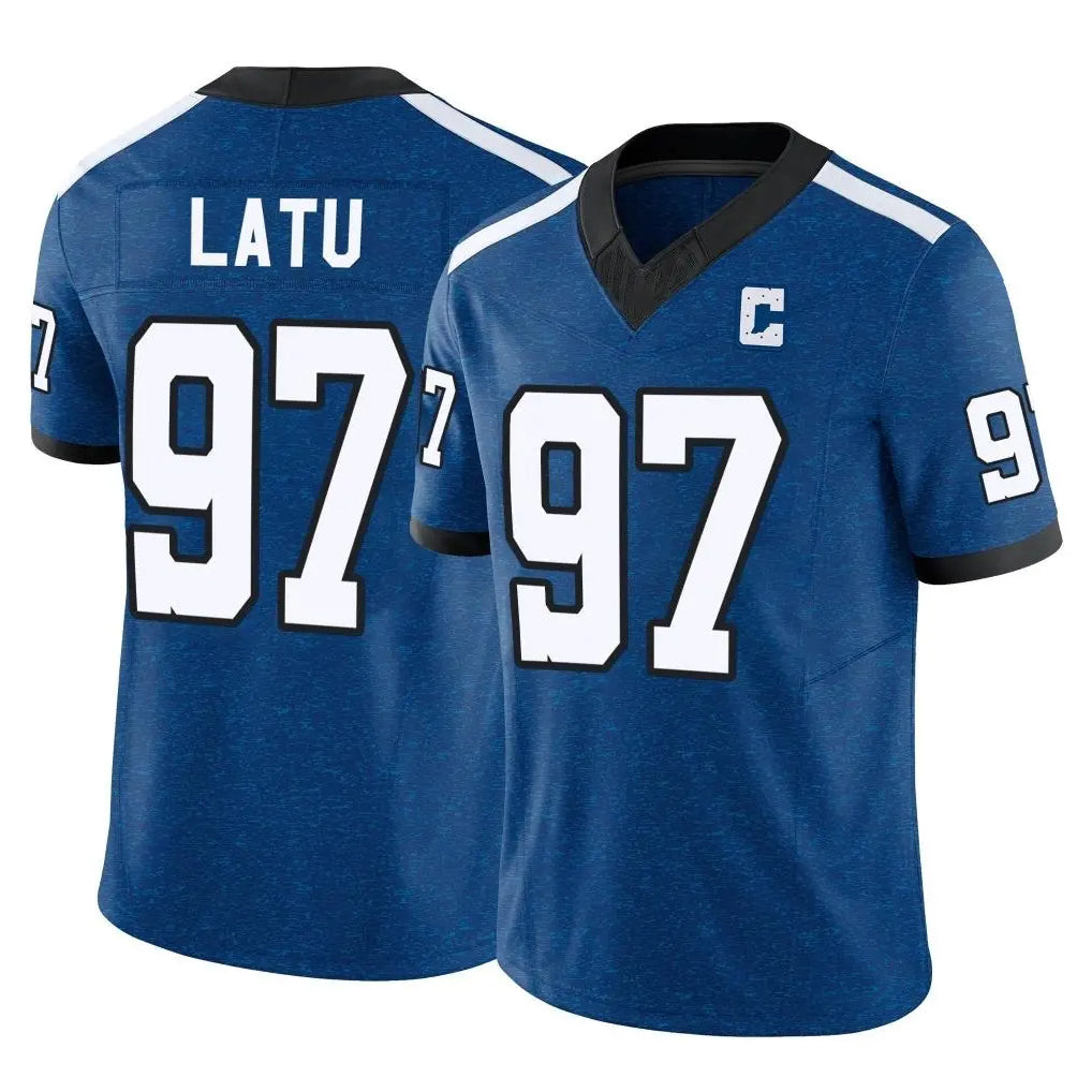 IN.Colts #97 Laiatu Latu Player Royal Limited Indiana Nights Alternate Vapor F.U.S.E. Home Game Gdoa Stitched Jerseys