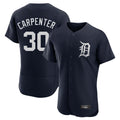 D.Tigers #30 Kerry Carpenter Player Navy Limited Elite Home Gdoa Stitched Jerseys