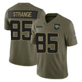 J.Jaguars #85 Brenton Strange Player Olive 2025 Salute To Service Limited Game Gdoa Stitched Jerseys