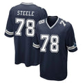 D.Cowboys #78 Terence Steele Player Navy Home Game Gdoa Stitched Jerseys