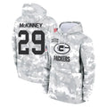 GB.Packers #29 Xavier McKinney Player Arctic Camo Salute to Service Hoodies Limited Game Gdoa Stitched Jerseys