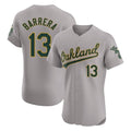 Athletics #13 Luis Barrera Player Gray Road Limited Elite Home Game Gdoa Stitched Jerseys