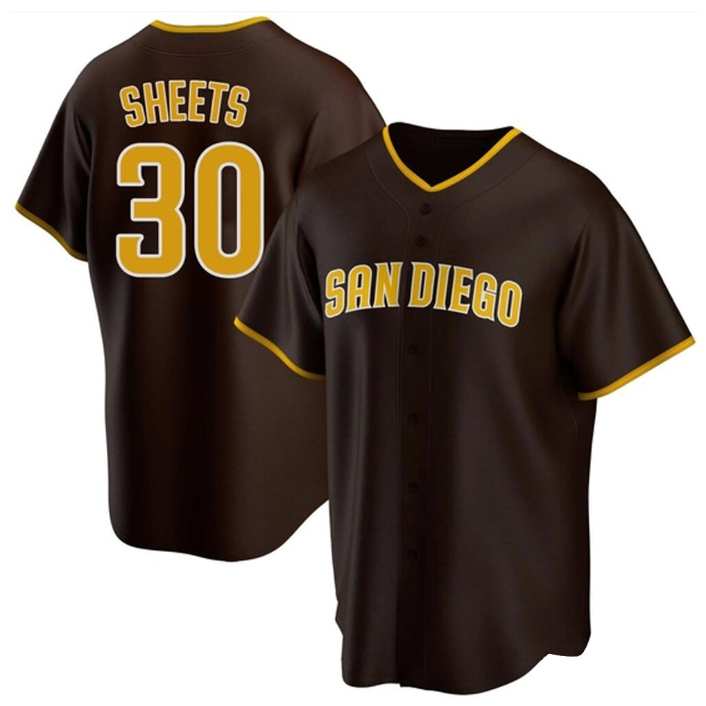 S.Diego Padres #30 Gavin Sheets Player Brown Home Game Fdoa Stitched Jerseys