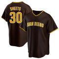 S.Diego Padres #30 Gavin Sheets Player Brown Home Game Fdoa Stitched Jerseys