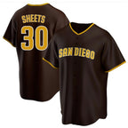 S.Diego Padres #30 Gavin Sheets Player Brown Home Game Fdoa Stitched Jerseys