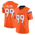 D.Broncos #99 Zach Allen Player Orange Vapor F.U.S.E. Limited Home Game Gdoa Stitched Jerseys