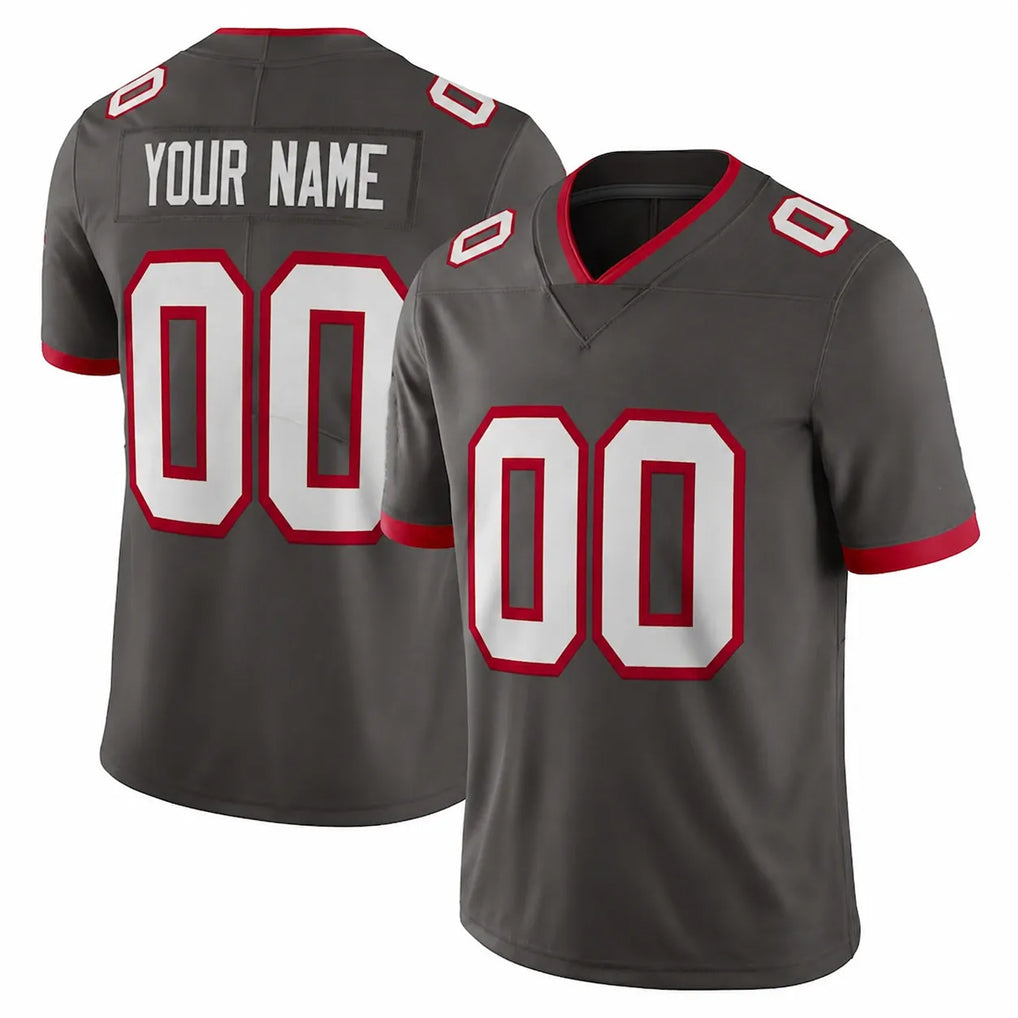 Custom TB.Buccaneers Pewter Limited Alternate Vapor Home Game Any Name & Numbers Gdoa Stitched Jerseys