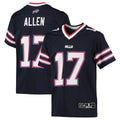 B.Bills #17 Josh Allen Player Navy Inverted  Home Game Gdoa Stitched Jerseys
