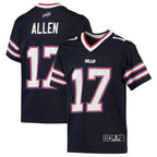 B.Bills #17 Josh Allen Player Navy Inverted  Home Game Gdoa Stitched Jerseys