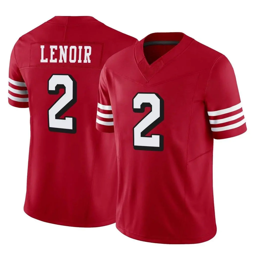 SF.49ers #2 Deommodore Lenoir Player Red Limited Alternate Vapor F.U.S.E. Home Game Gdoa Stitched Jerseys