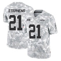 NY.Jets #21 Brandon Stephens Player Arctic Camo Salute to Service Limited Game Gdoa Stitched Jerseys