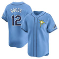 T.Bay Rays #12 Wade Boggs Player Light Blue Home Limited Fdoa Stitched Jerseys