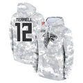 A.Falcons #12 Avieon Terrell Player Arctic Camo Salute to Service Limited Hoodie Gdoa Stitched Jerseys