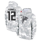 A.Falcons #12 Avieon Terrell Player Arctic Camo Salute to Service Limited Hoodie Gdoa Stitched Jerseys