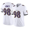 B.Ravens #98 Travis Jones Player White Vapor F.U.S.E. Limited Home Game Gdoa Stitched Jerseys