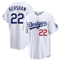 LA.Dodgers #22 Clayton Kershaw Player White Home Game Fdoa Stitched Jerseys