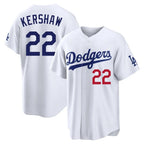 LA.Dodgers #22 Clayton Kershaw Player White Home Game Fdoa Stitched Jerseys