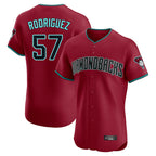 A.Diamondbacks #57 Eduardo Rodriguez Player Red Limited Elite Home Game Gdoa Stitched Jerseys