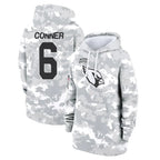 A.Cardinals #6 James Conner Player Camo Salute to Service Hoodies Gdoa Stitched Jerseys