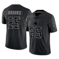 C.Panthers #25 Jonathon Brooks Player Black Limited Reflective Game Gdoa Stitched Jerseys