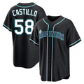 S.Mariners #58 Luis Castillo Player Black Fashion Home Limited Fdoa Stitched Jerseys